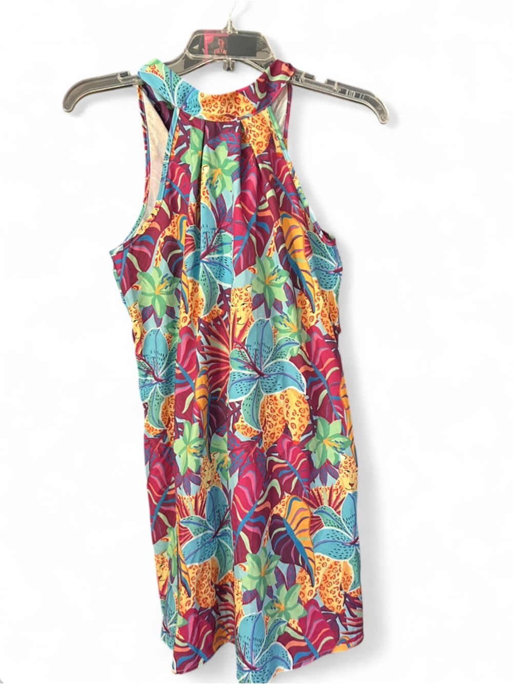 NWT Tropical Floral Halter Dress